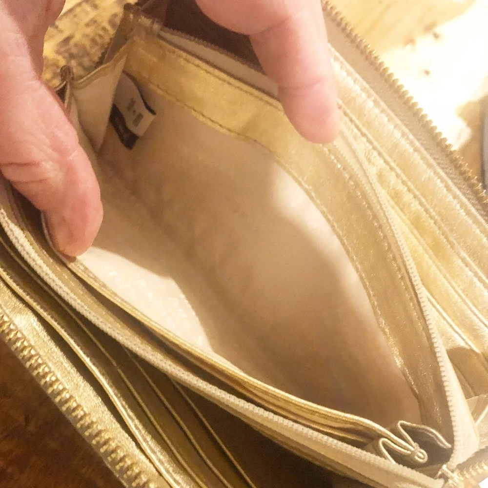 RARE Kate Spade New York Foiled Snake Embossed Zip Wallet – Gold | NWOT